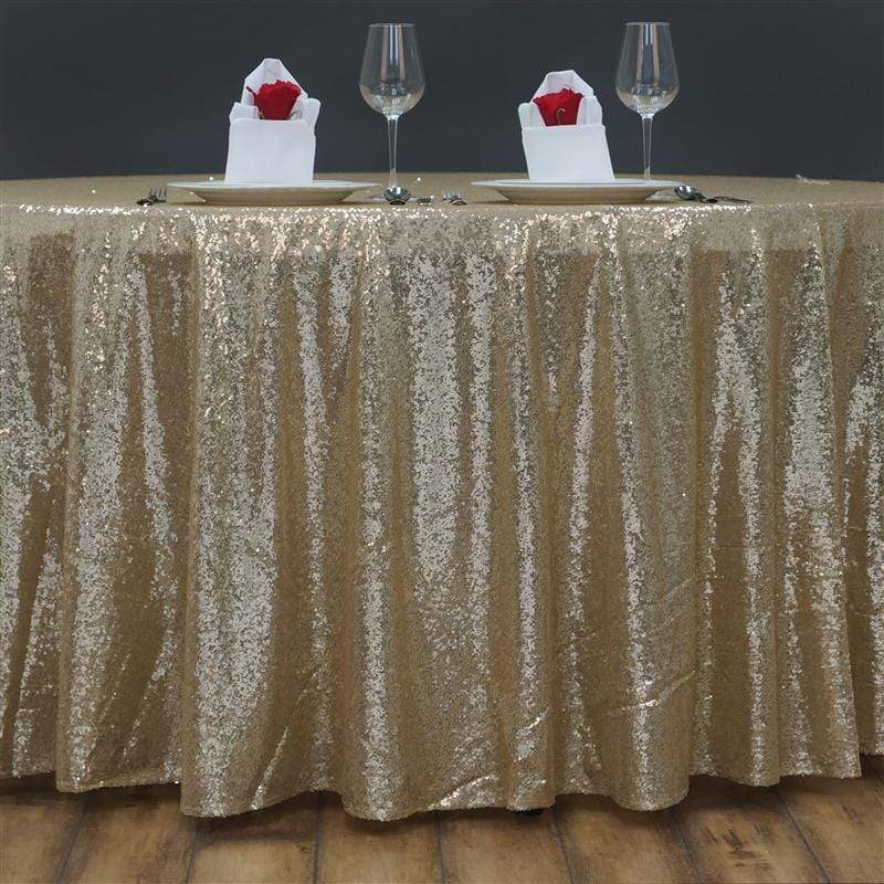 108" Sequined Round Tablecloth