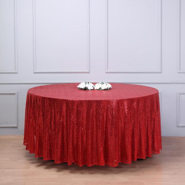 108" Sequined Round Tablecloth