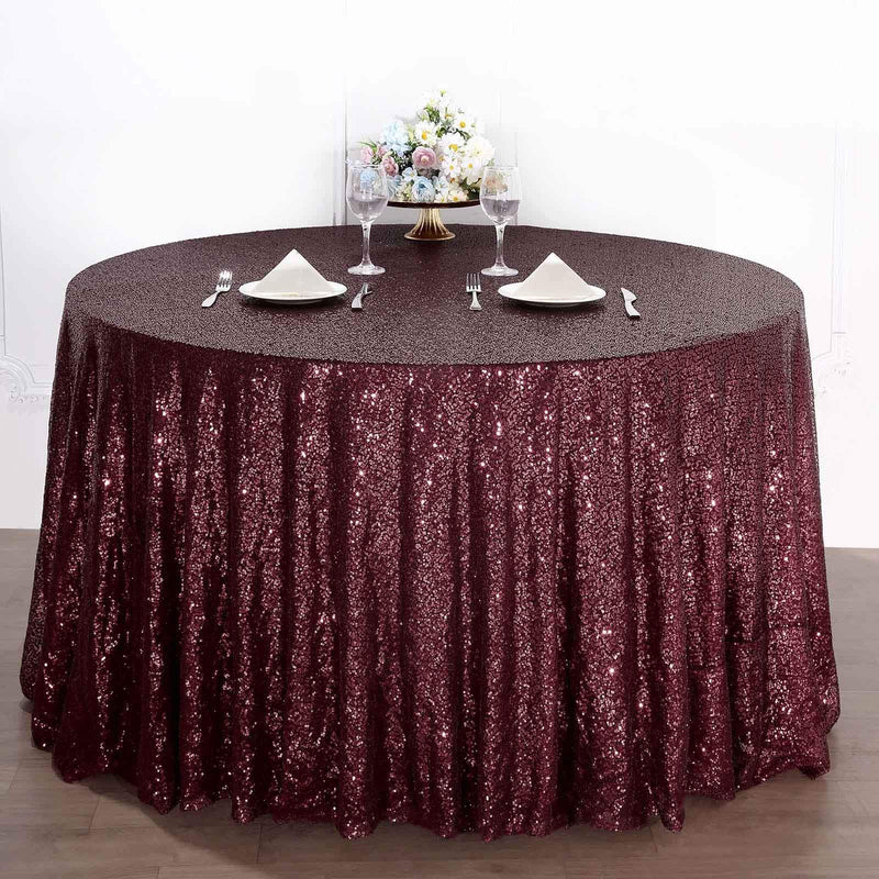 108" Sequined Round Tablecloth