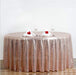 108" Sequined Round Tablecloth - Blush TAB_02_108_046