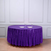 108" Sequined Round Tablecloth - Purple TAB_02_108_PURP
