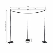 11 ft Adjustable Heavy Duty Curved Pipe and Drape Backdrop Support Kit BKDP_STND11