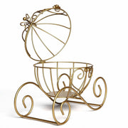 11" tall Cinderella Coach Plant Stand Party Centerpiece - Gold IRON_COACH01_GOLD