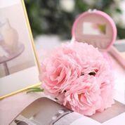 11" tall Silk Artificial Peony Flowers Bouquet Arrangement
