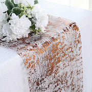 11"x108" Metallic Thin Mesh Polyester Table Runner Wedding Linens