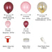 110 pcs Balloons Garland Arch Party Decorations Kit - Pink Burgundy Clear BLOON_KIT05_BGBL