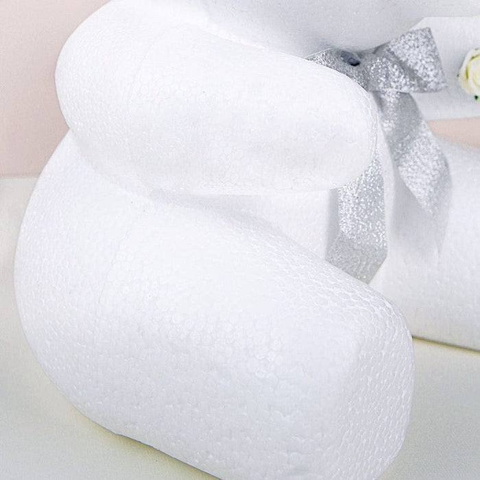 12" 3D Foam Bear Crafts DIY Arts Wholesale Supplies - White FOAM_CRAF_BEAR01_M
