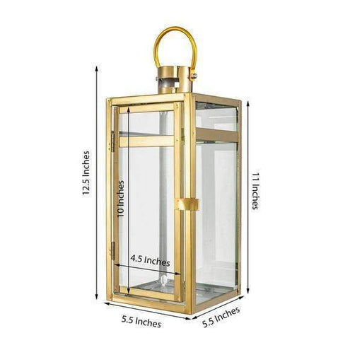 12.5" tall Metal Lantern Candle Holder