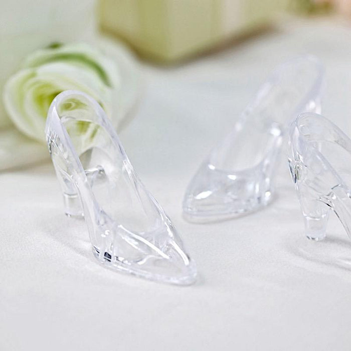 12 Cinderella Slippers Wedding Favor Holders - Clear PLTC_SLIP_CLR