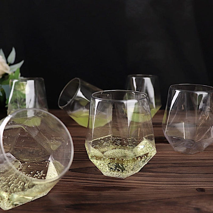 8 Oz./12oz.disposable Plastic Wine Cups Crystal Clear Design