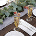 12 Clear 6 oz Glittered Plastic Flutes Champagne Glasses with Gold Rim - Disposable Tableware PLST_CU0071_CLGD