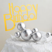 12 Faux Pearl Balls Cake Topper Picks Cupcake Decorations