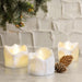 12 Flameless 1.5" Battery Operated LED Tealight Candles Dripping Wax Design LED_CAND_TL004_WHT