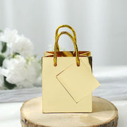 12 Metallic 5" Mini Paper Favor Gift Bags with Handles
