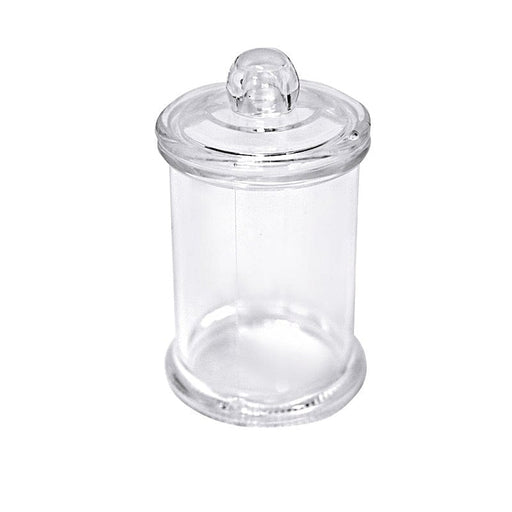 12 Mini 3.5" Plastic Candy Jars with Lids Favor Holders - Clear PLTC_FIL_028_S_CLR