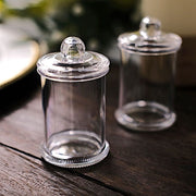 12 Mini 3.5" Plastic Candy Jars with Lids Favor Holders - Clear PLTC_FIL_028_S_CLR