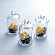 12 Mini 3.5" Plastic Candy Jars with Lids Favor Holders - Clear PLTC_FIL_028_S_CLR