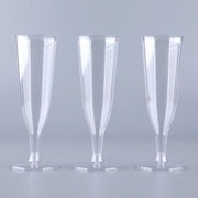 12 pc 4.7 oz. Clear Tall Champagne Flutes - Disposable Tableware PLST_CU0041_CLR
