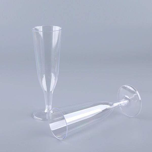 12 pcs 4.7 oz. Clear Tall Disposable Champagne Flutes
