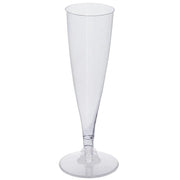 12 pc 4.7 oz. Clear Tall Champagne Flutes - Disposable Tableware PLST_CU0041_CLR