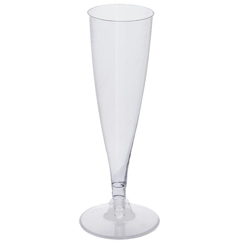 12 pc 4.7 oz. Clear Tall Champagne Flutes - Disposable Tableware PLST_CU0041_CLR
