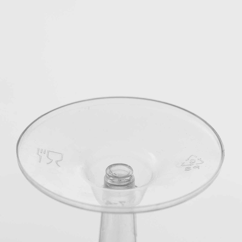 12 pc 6 oz. Clear Classic Hollow Stem Wine Glasses - Disposable Tableware PLST_CU0042_CLR