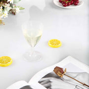 12 pc 6 oz. Clear Classic Hollow Stem Wine Glasses - Disposable Tableware PLST_CU0042_CLR