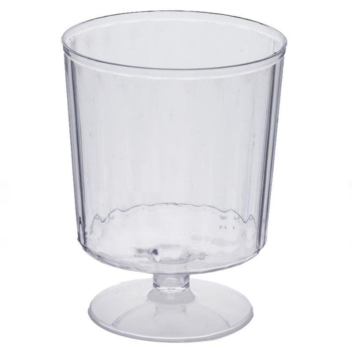 12 pc 8 oz. Clear Innovative Wine Glasses - Disposable Tableware PLST_CU0043_CLR