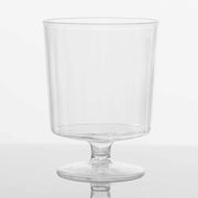 12 pc 8 oz. Clear Innovative Wine Glasses - Disposable Tableware PLST_CU0043_CLR