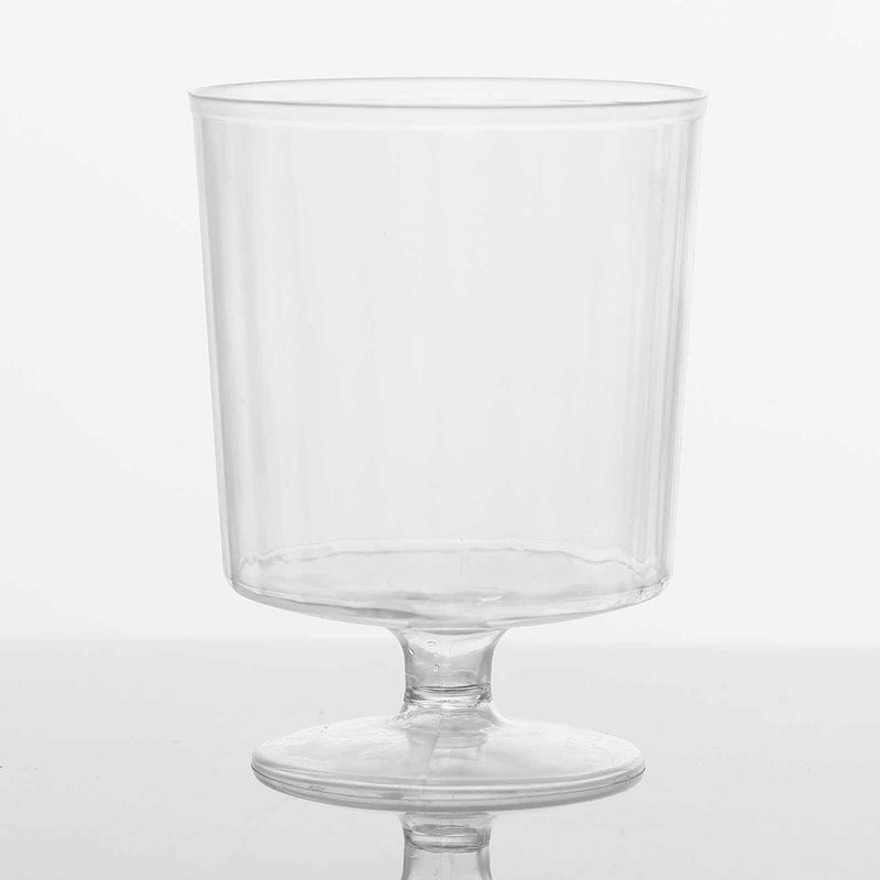 12 pc 8 oz. Clear Innovative Wine Glasses - Disposable Tableware PLST_CU0043_CLR