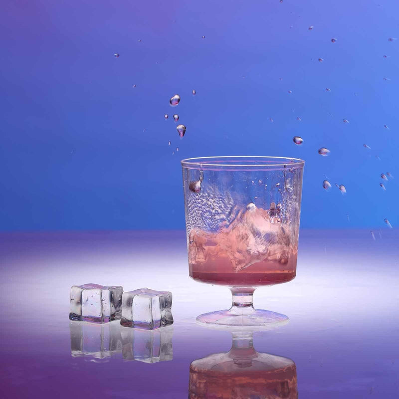 12 pc 8 oz. Clear Innovative Wine Glasses - Disposable Tableware PLST_CU0043_CLR