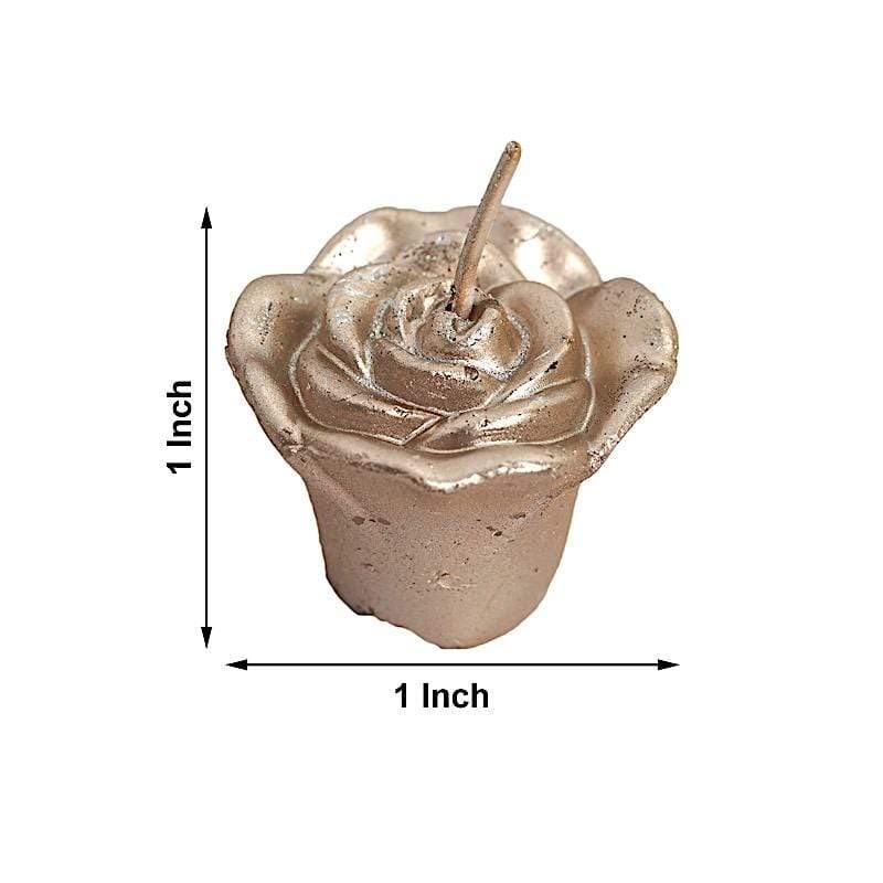 12 pcs 1" wide Mini Rose Flower Floating Candles