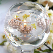 12 pcs 1" wide Mini Rose Flower Floating Candles
