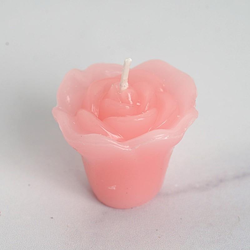 12 pcs 1" wide Mini Rose Flower Floating Candles