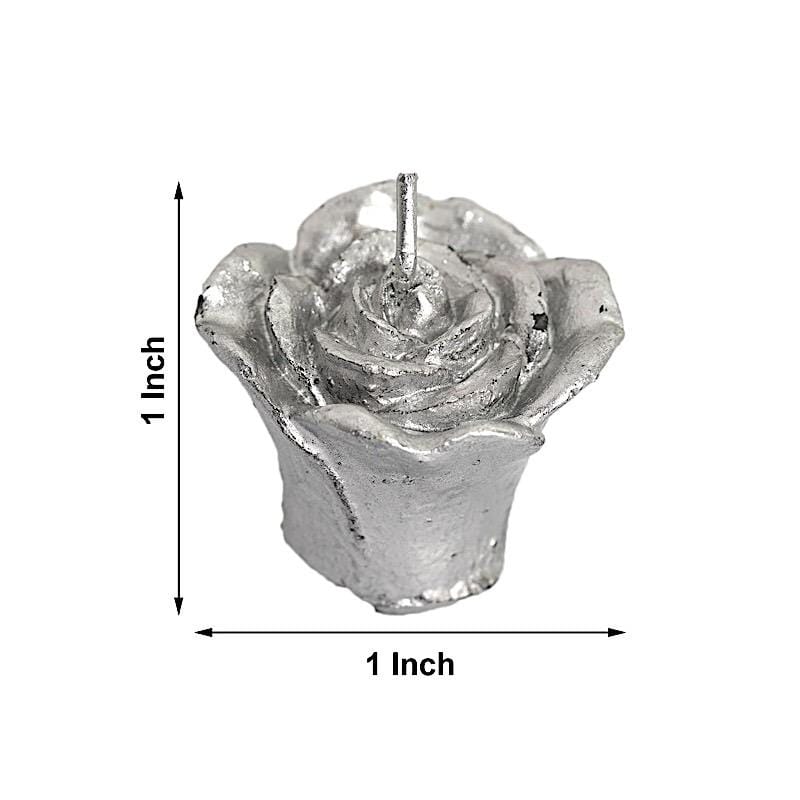 12 pcs 1" wide Mini Rose Flower Floating Candles