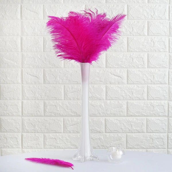 12 pcs 10-15" Authentic Ostrich Feathers OST35_FUSH