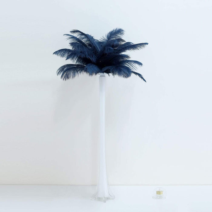 12 pcs 10-15" Authentic Ostrich Feathers OST35_NAVY