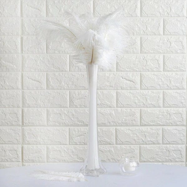 12 pcs 10-15" Authentic Ostrich Feathers OST35_WHT