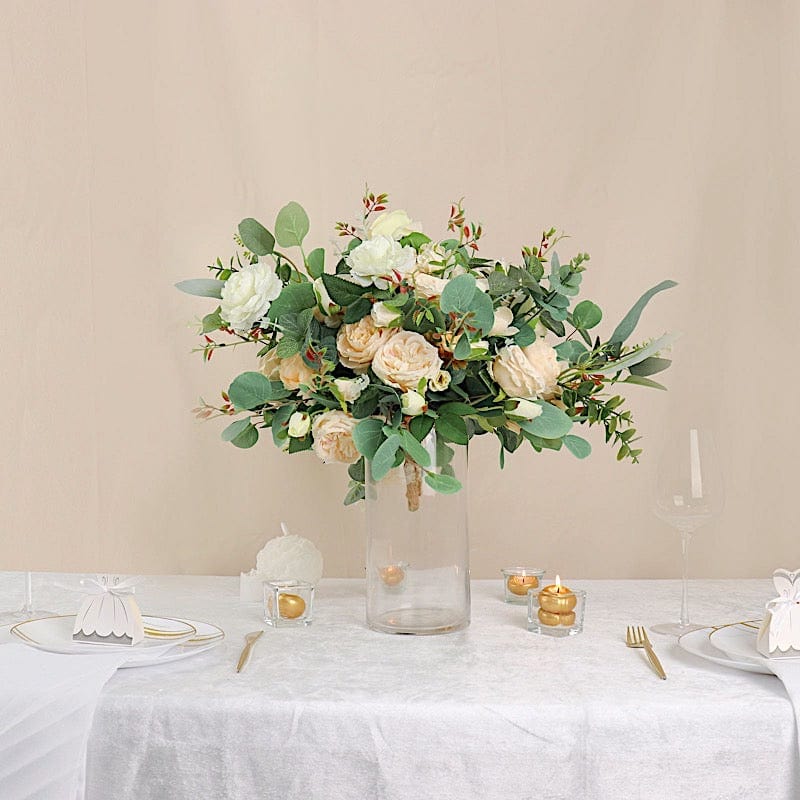 12 pcs 10" tall Cylinder Glass Wedding Centerpieces Vases - Clear VASE_A3_10