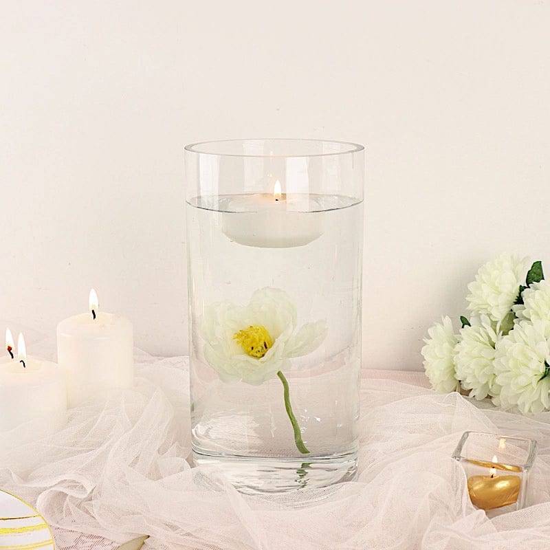 12 pcs 10" tall Cylinder Glass Wedding Centerpieces Vases - Clear VASE_A3_10
