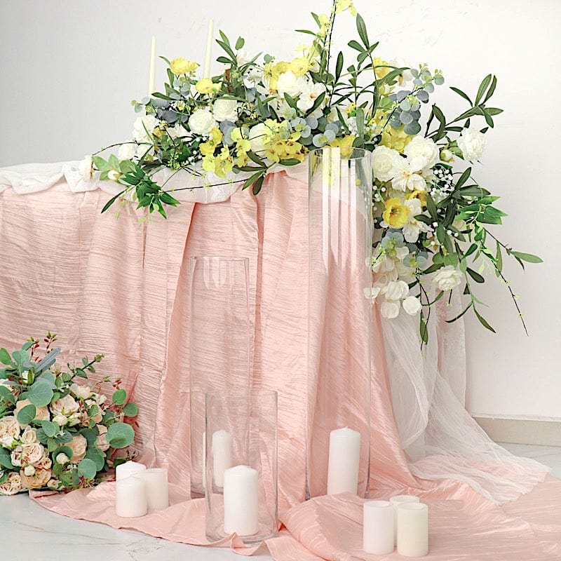12 pcs 10" tall Cylinder Glass Wedding Centerpieces Vases - Clear VASE_A3_10