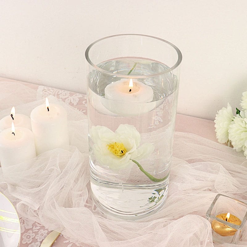 12 pcs 10" tall Cylinder Glass Wedding Centerpieces Vases - Clear VASE_A3_10