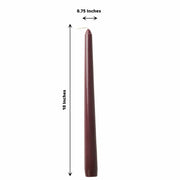 12 pcs 10" tall Premium Taper Candles