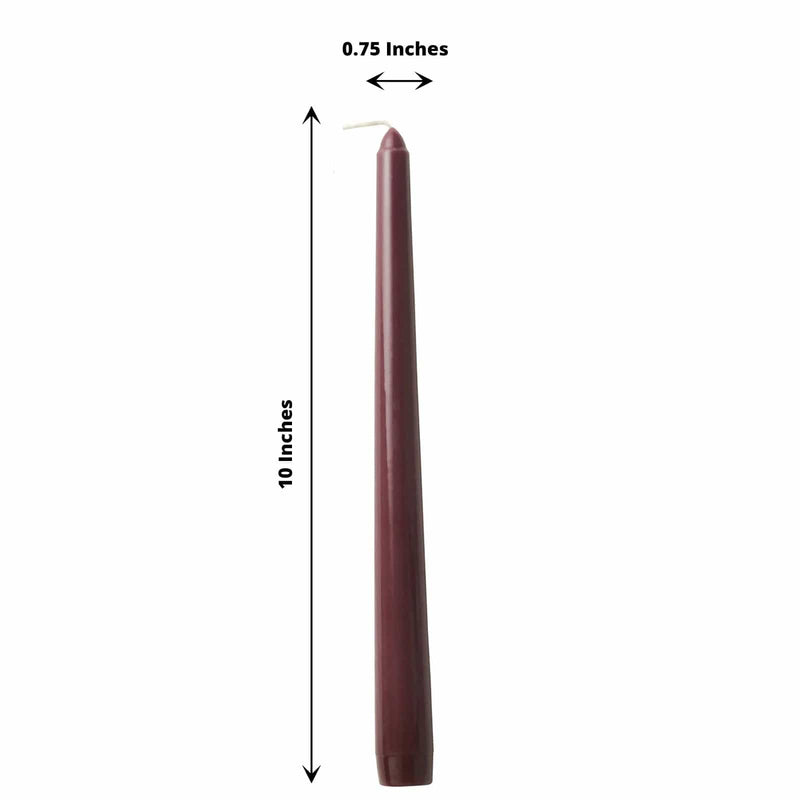 12 pcs 10" tall Premium Taper Candles