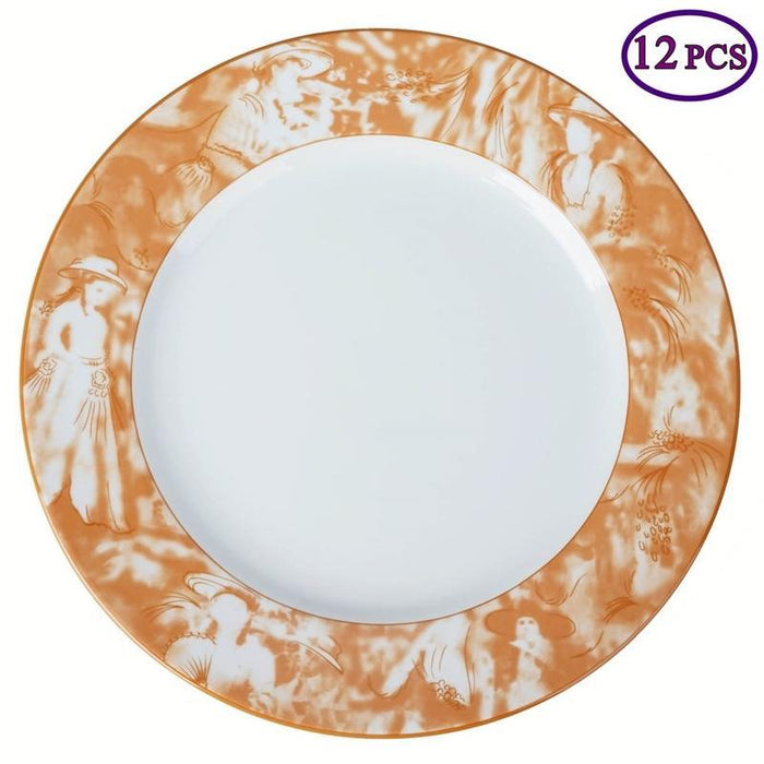 12 pcs 11.5" Round Commercial Grade Porcelain Dinner Plates
