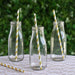12 pcs 11 oz Glass Favors Milk Bottles with Lids - Clear GLAS_JAR06_CLR