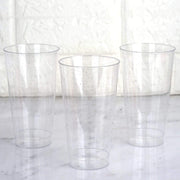 12 pcs 16 oz Glittered Plastic Cocktail Glasses - Disposable Tableware