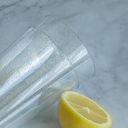 12 pcs 16 oz Glittered Plastic Cocktail Glasses - Disposable Tableware