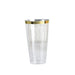 12 pcs 16 oz Glittered Plastic Cocktail Glasses - Disposable Tableware PLST_CU0066_GOLD