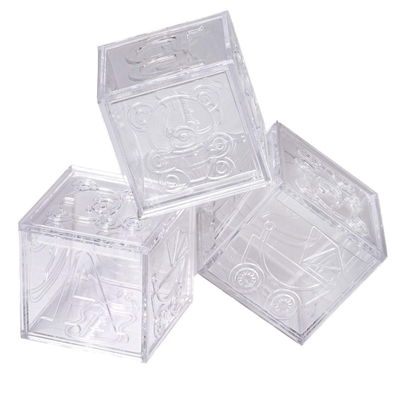 12 pcs 2" Cube Baby Blocks Party Favor Boxes